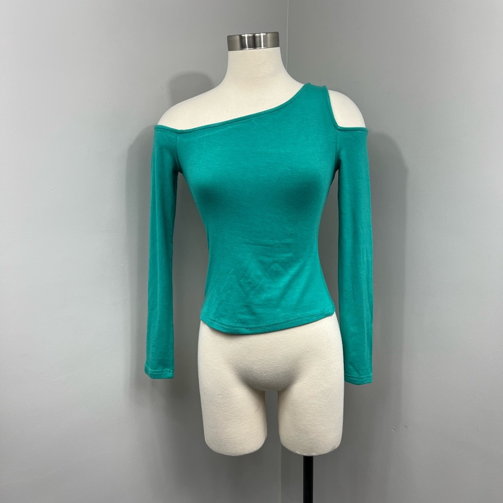 WeWoreWhat Teal Off‎ Shoulder Top